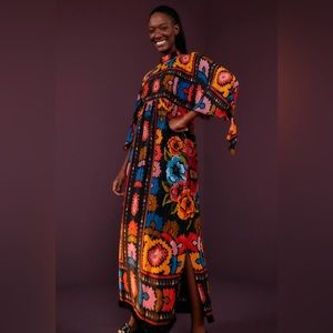 Farm Rio Flowers Tapestry Maxi Dress